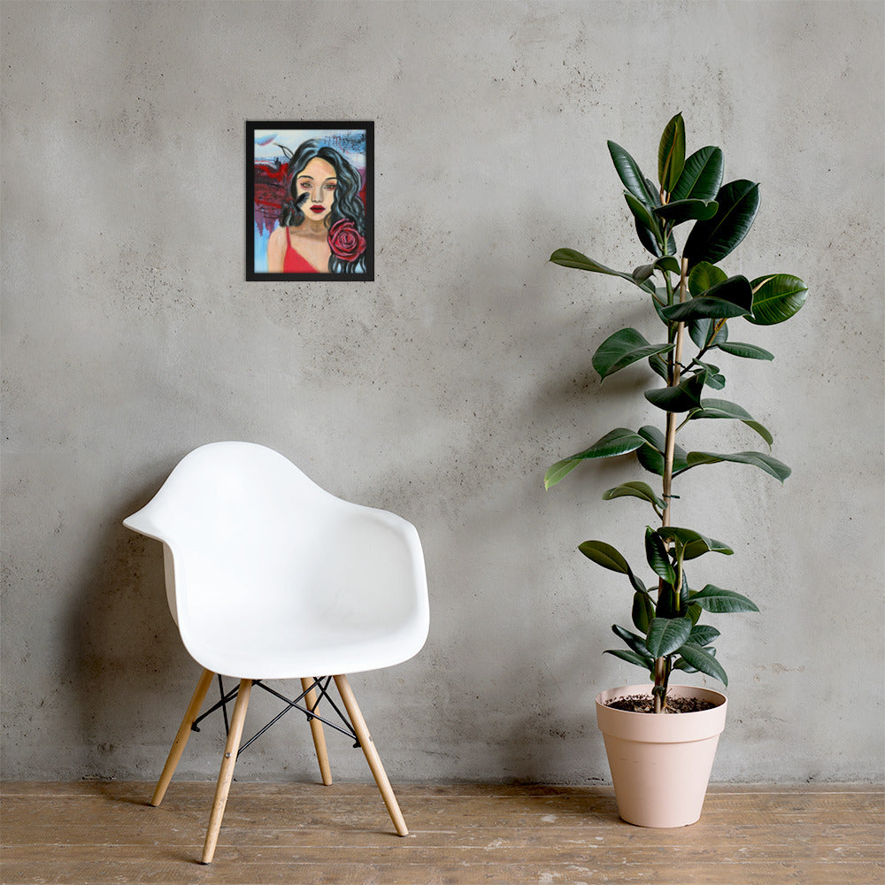 Crow Woman Framed Print