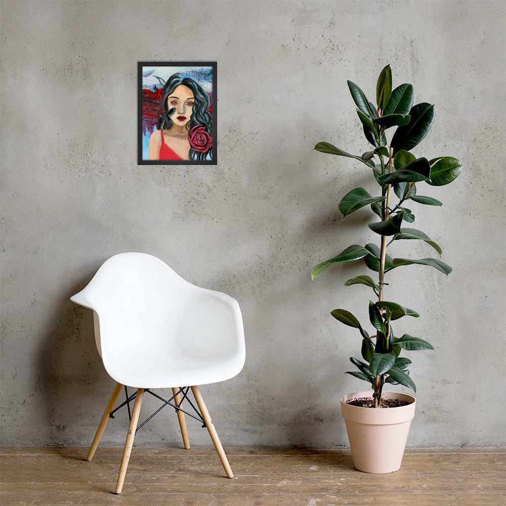Crow Woman Framed Print