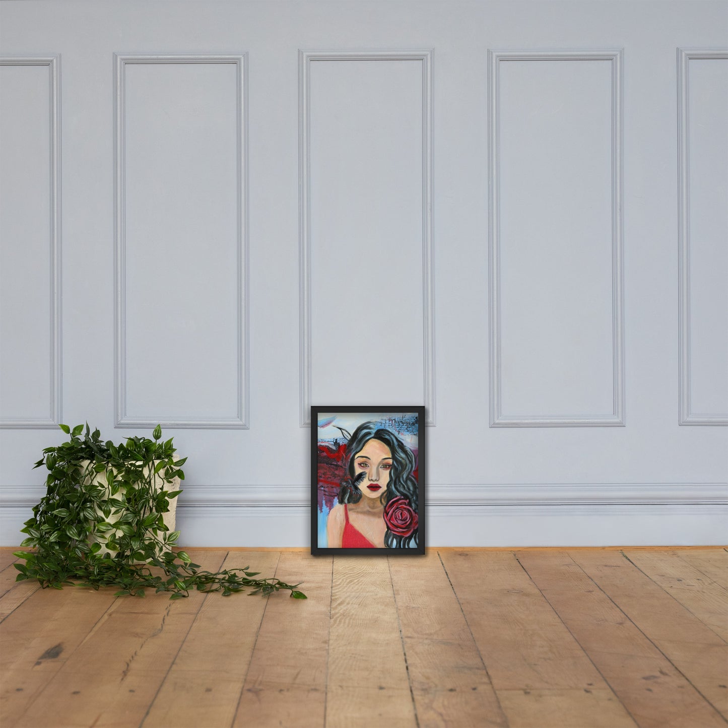 Crow Woman Framed Print