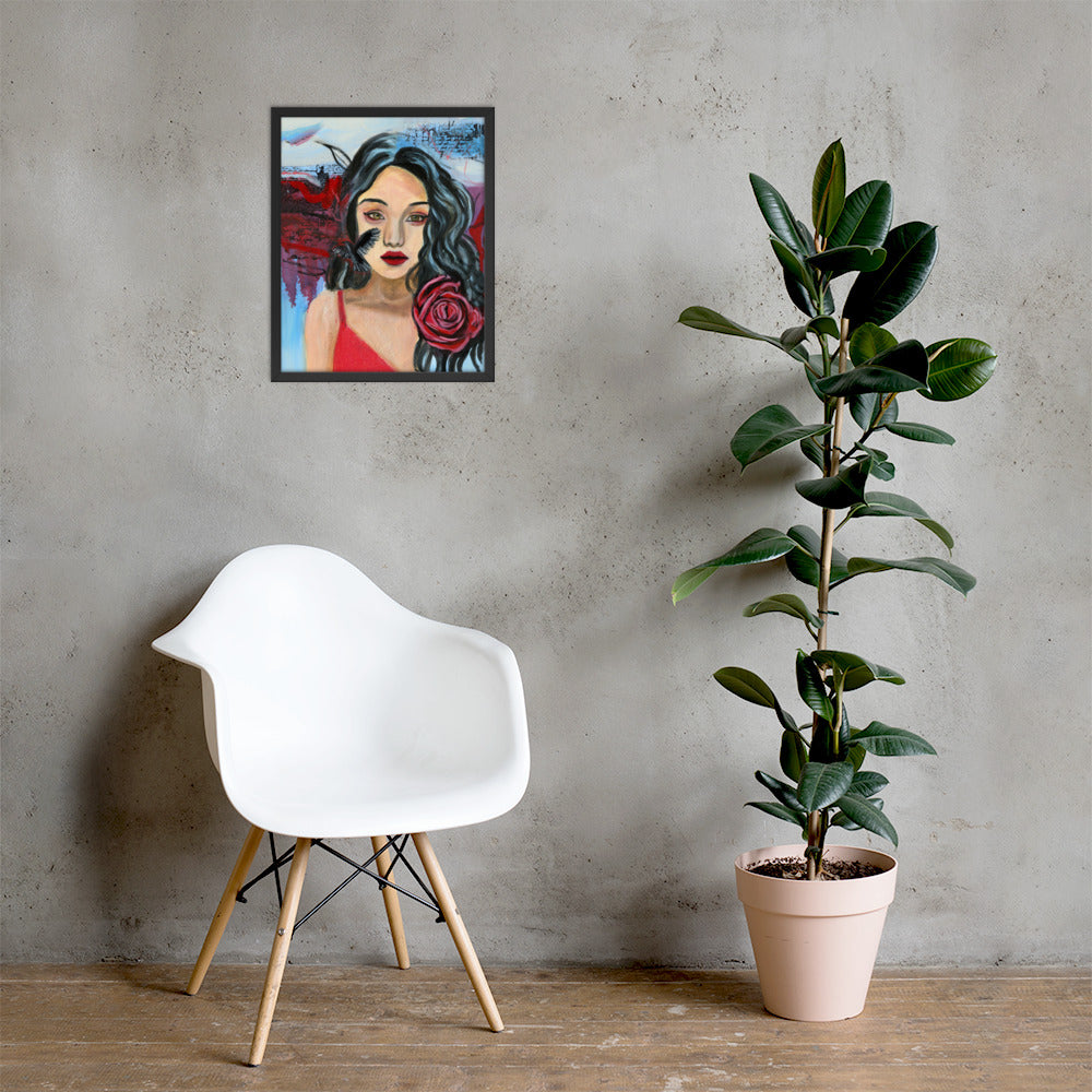 Crow Woman Framed Print
