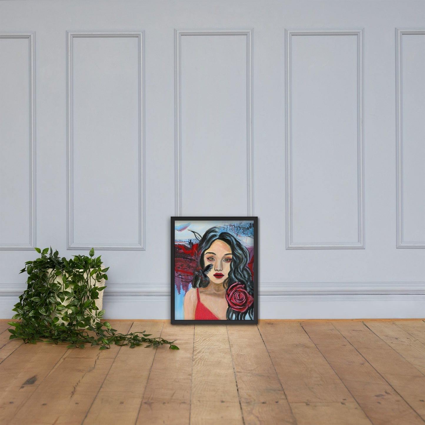 Crow Woman Framed Print
