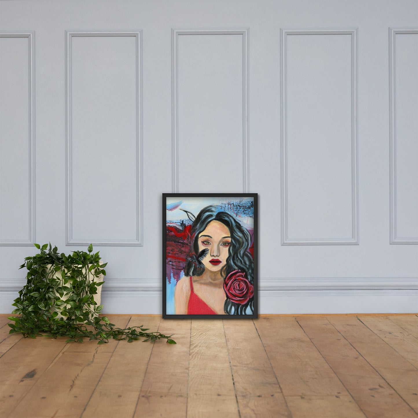 Crow Woman Framed Print