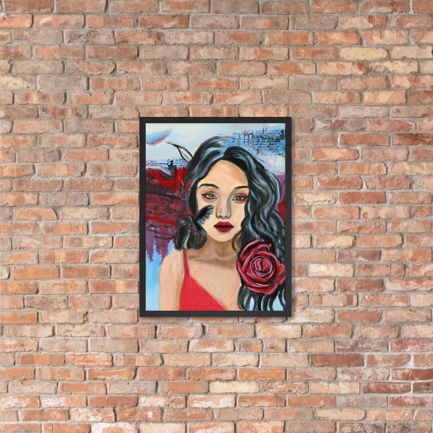 Crow Woman Framed Print