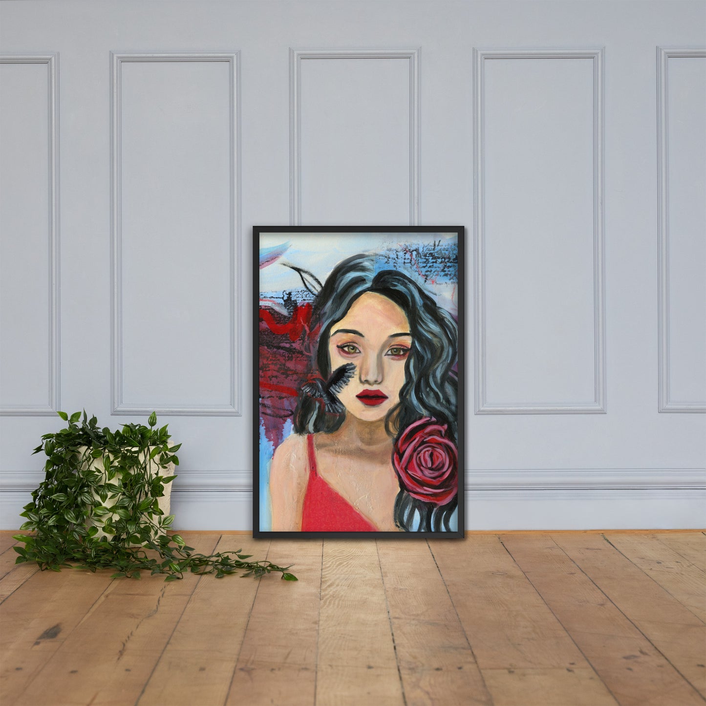 Crow Woman Framed Print