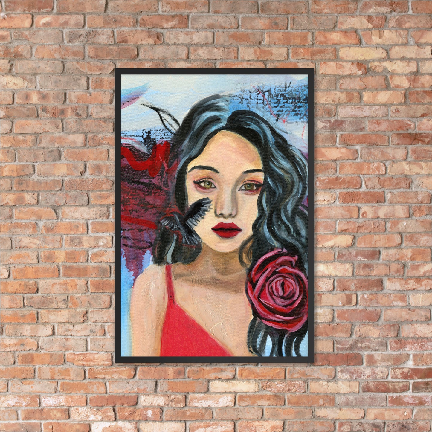 Crow Woman Framed Print