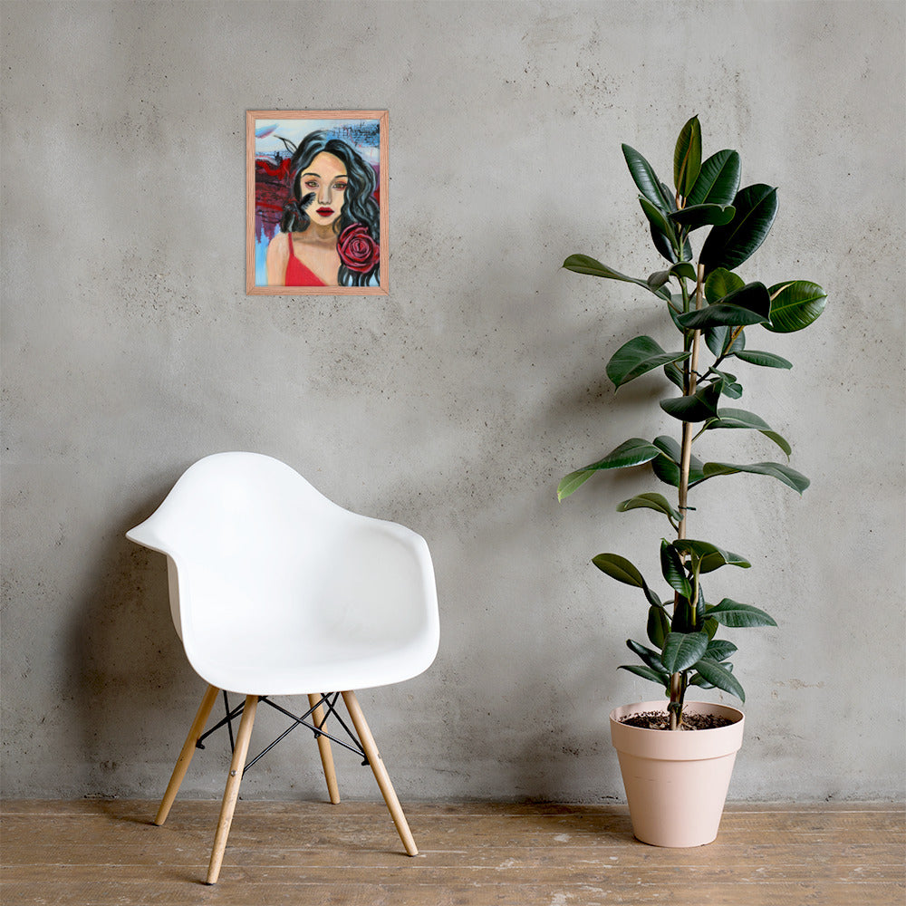 Crow Woman Framed Print