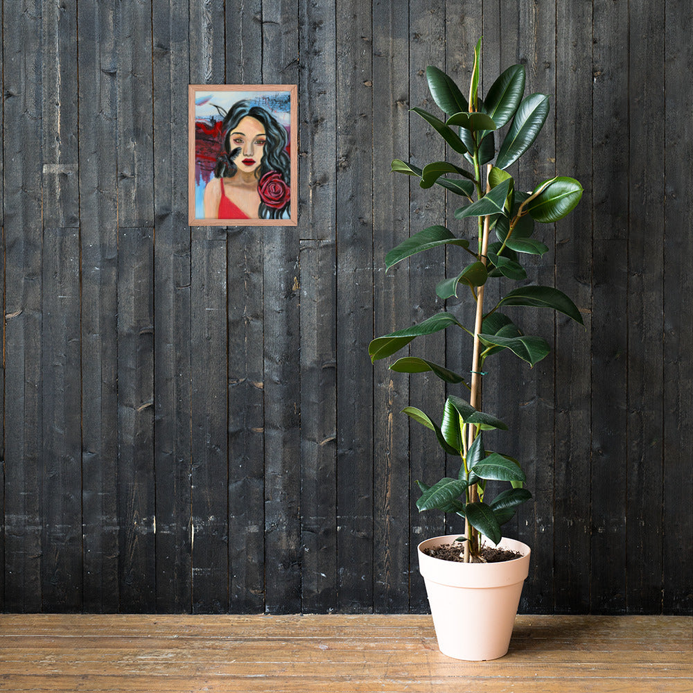Crow Woman Framed Print