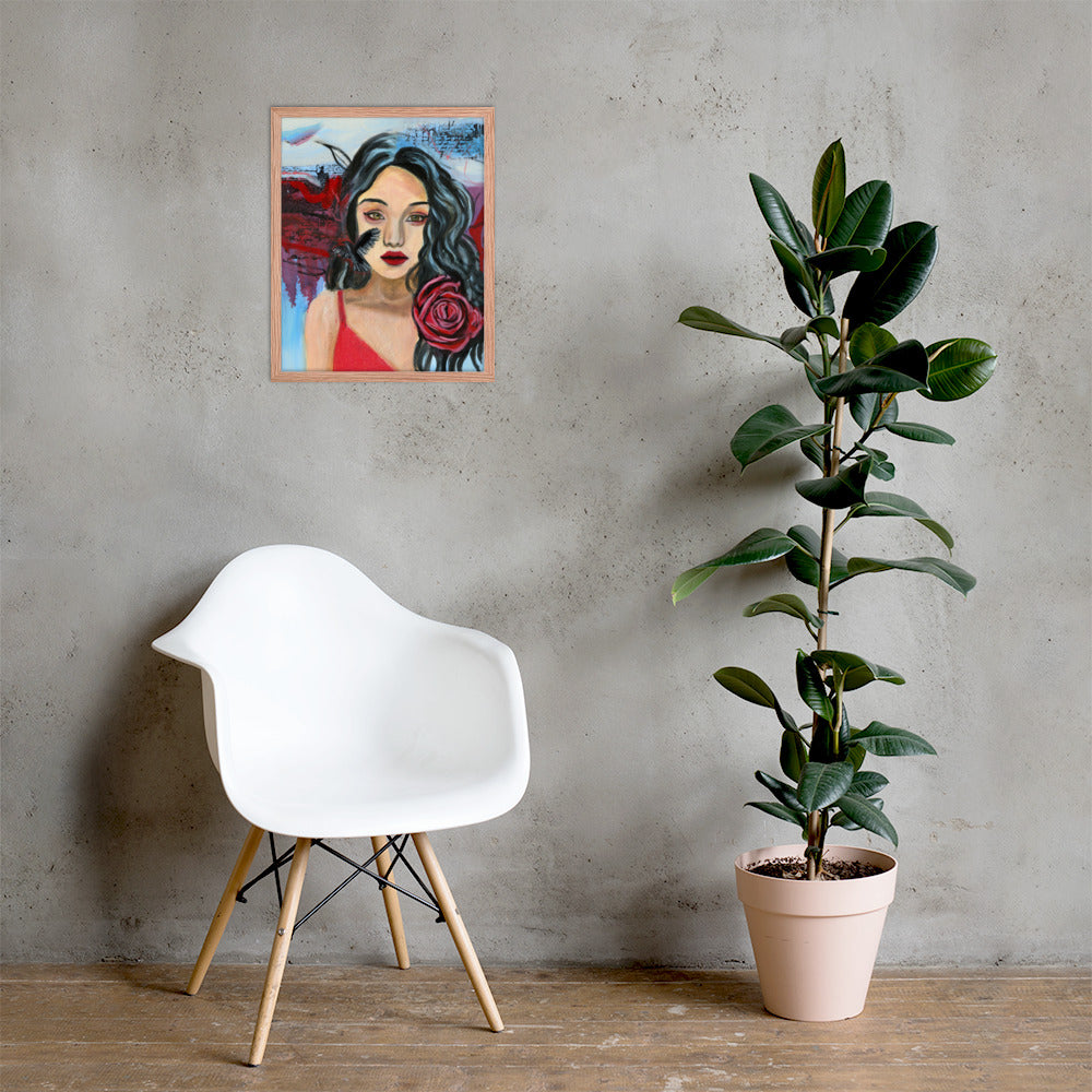 Crow Woman Framed Print