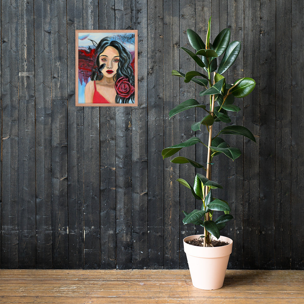 Crow Woman Framed Print