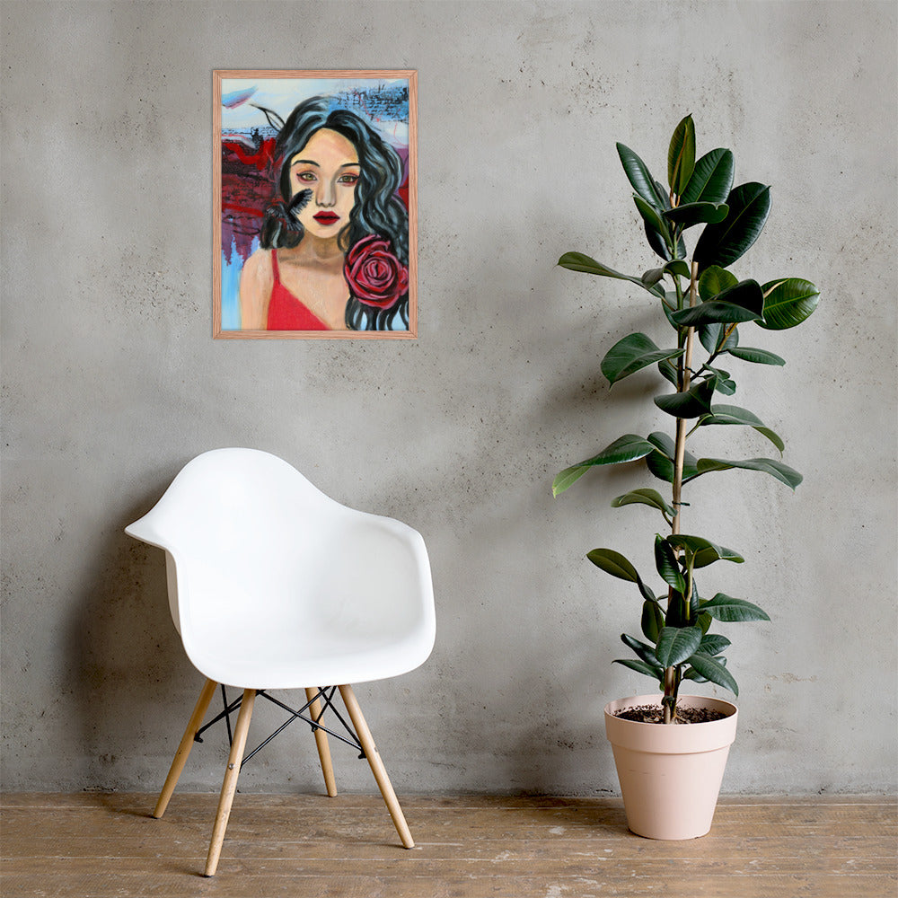 Crow Woman Framed Print
