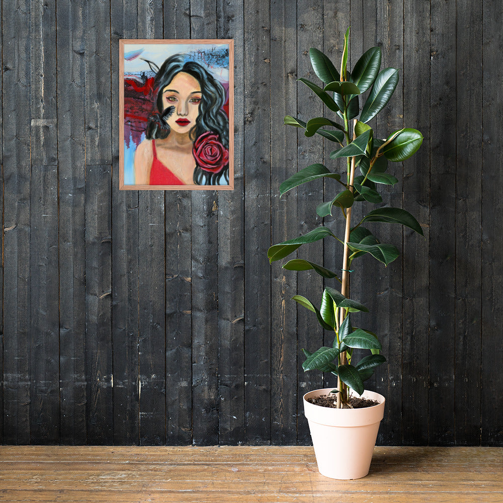 Crow Woman Framed Print