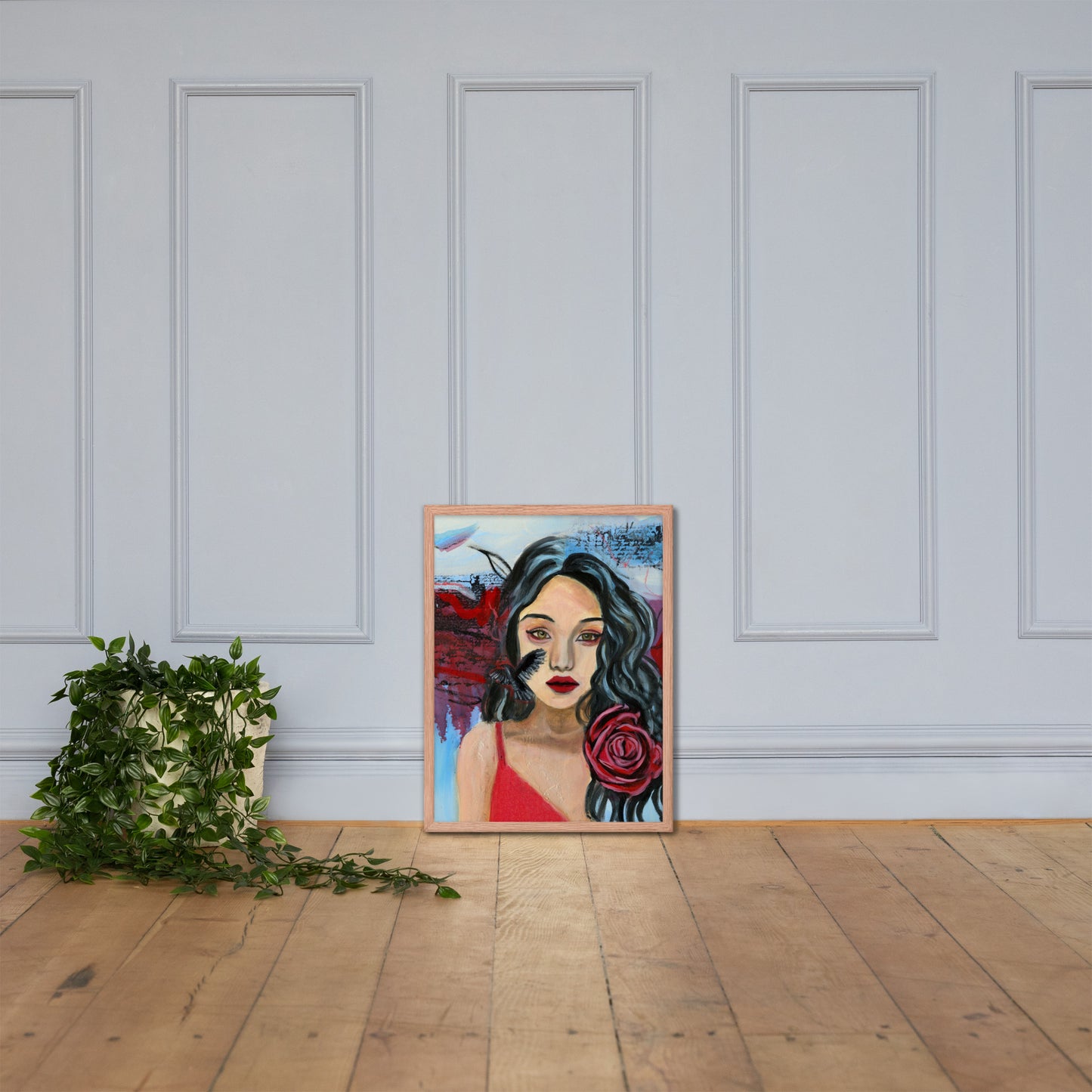 Crow Woman Framed Print