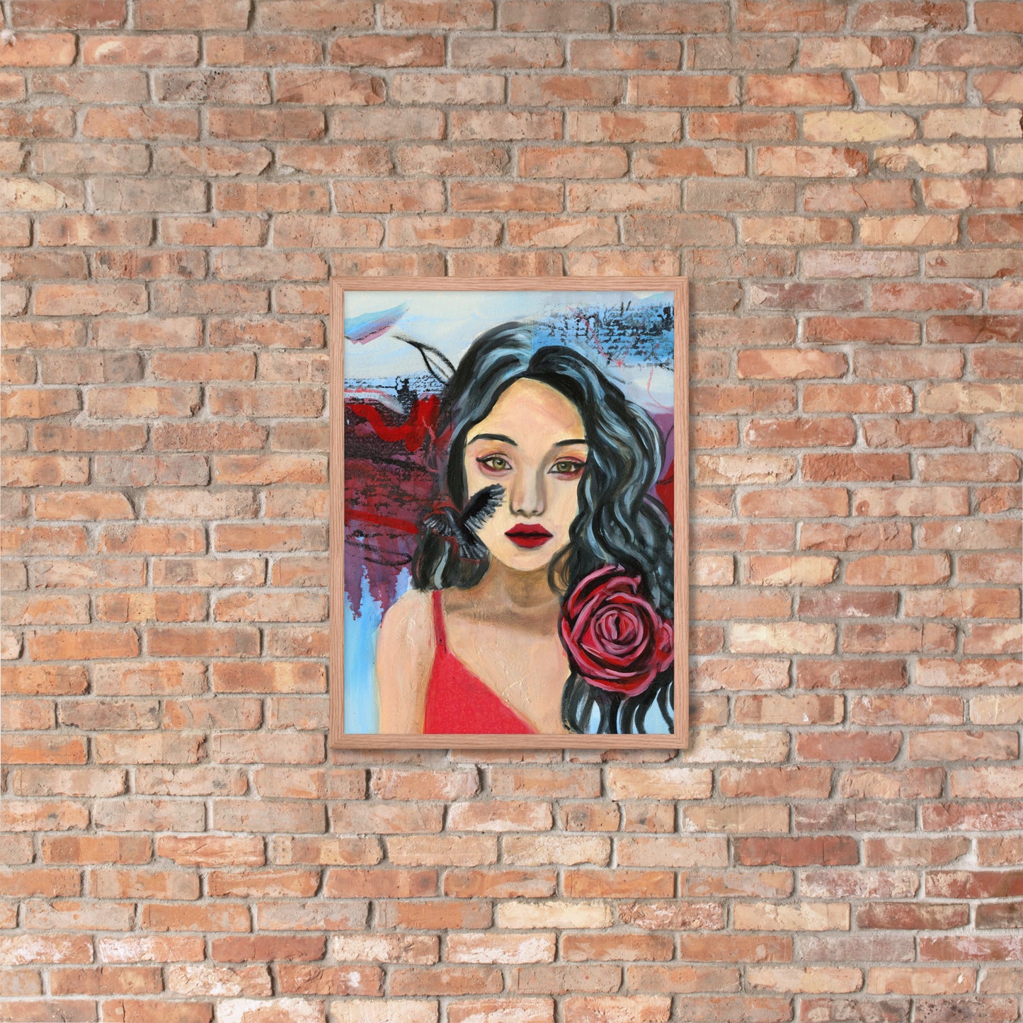 Crow Woman Framed Print