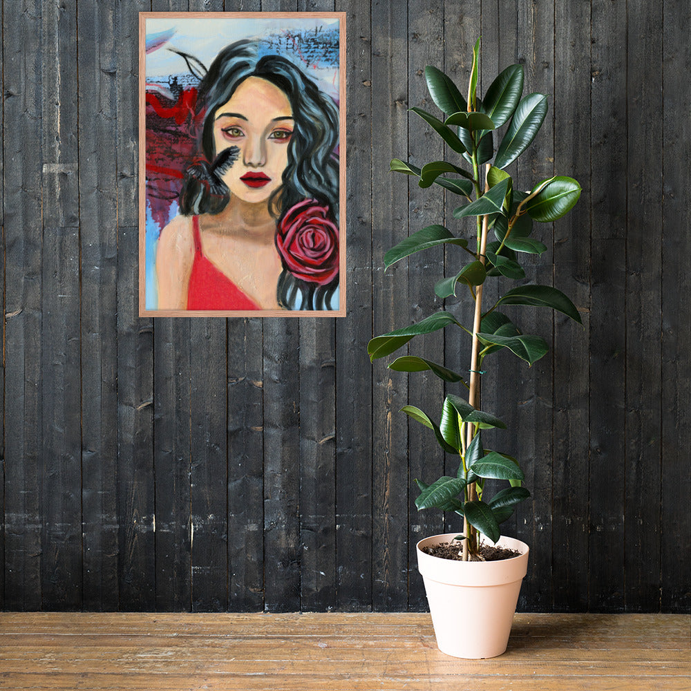 Crow Woman Framed Print