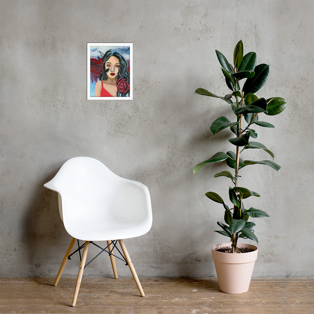 Crow Woman Framed Print