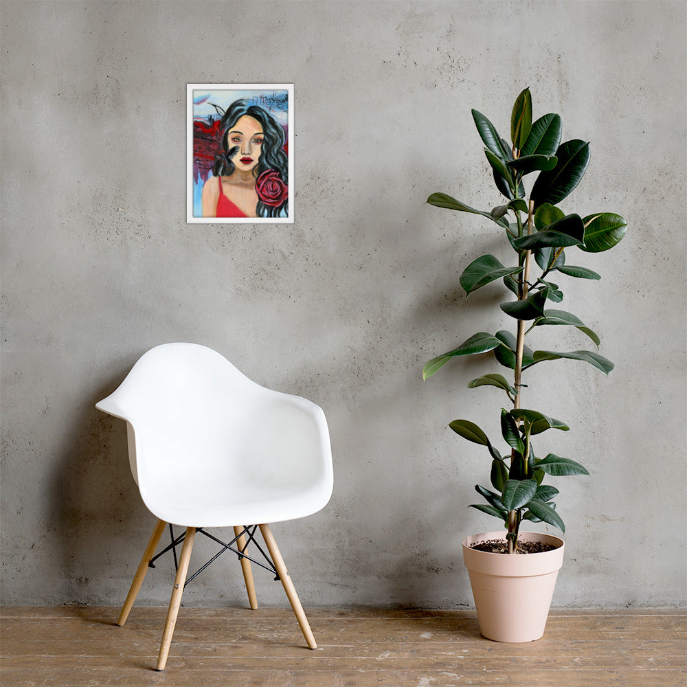 Crow Woman Framed Print