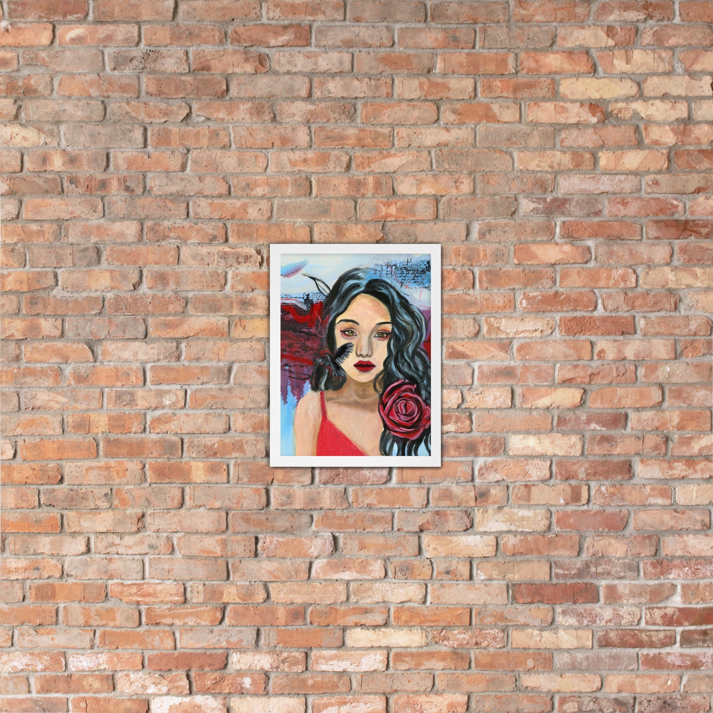 Crow Woman Framed Print