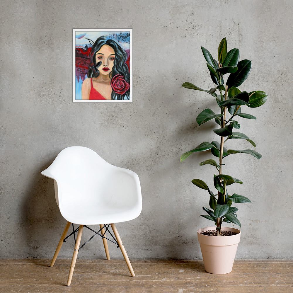 Crow Woman Framed Print