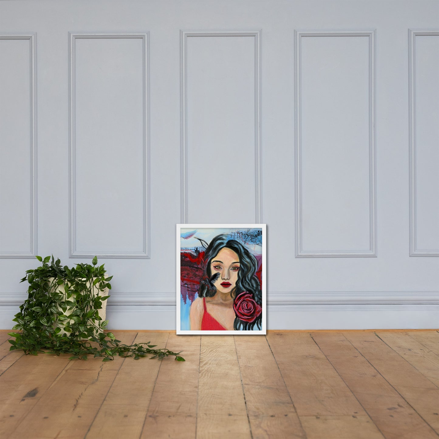 Crow Woman Framed Print