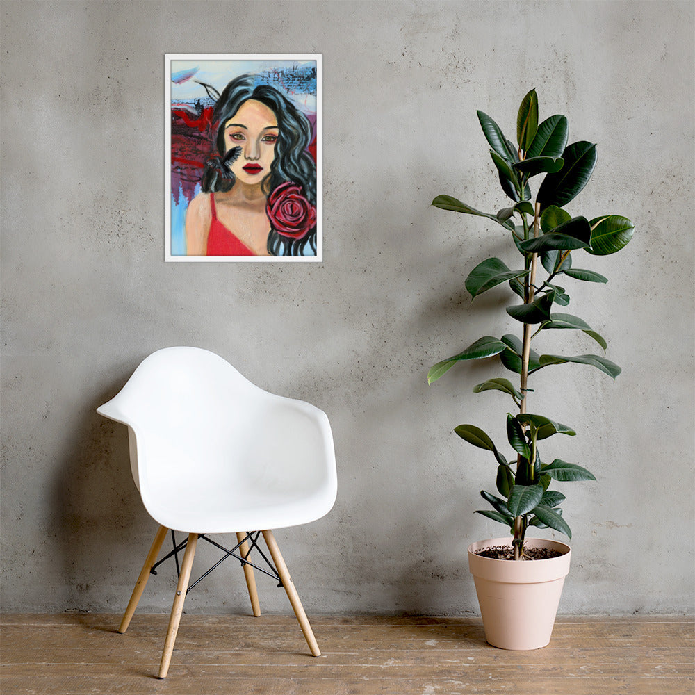 Crow Woman Framed Print