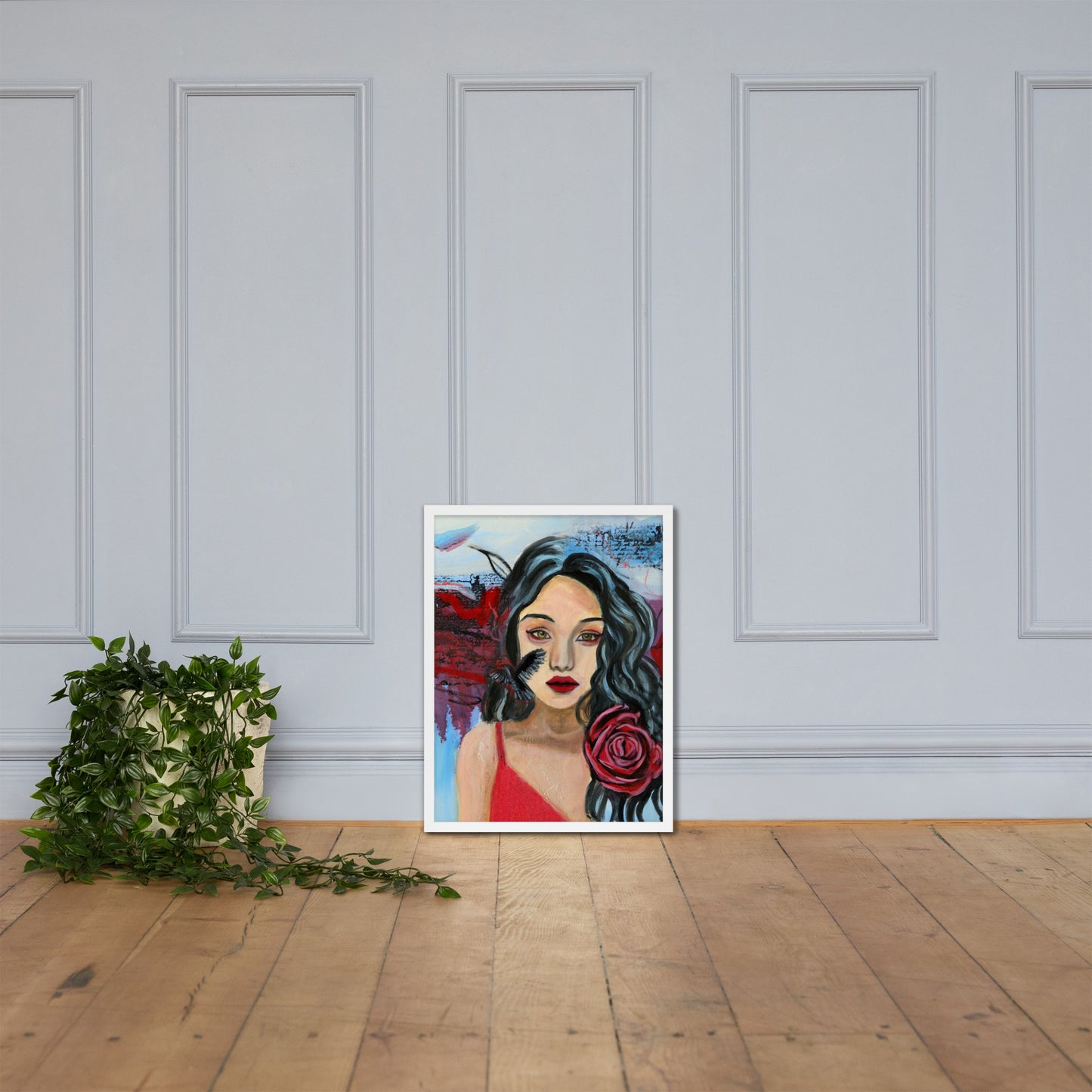 Crow Woman Framed Print