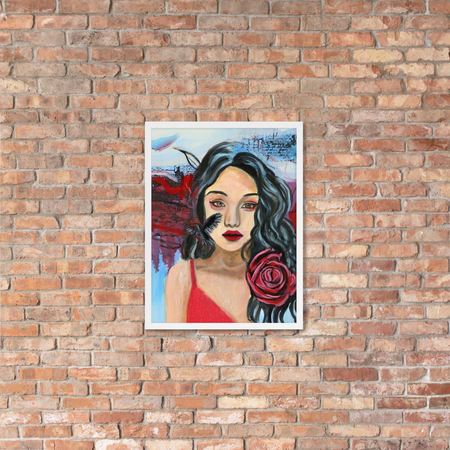 Crow Woman Framed Print