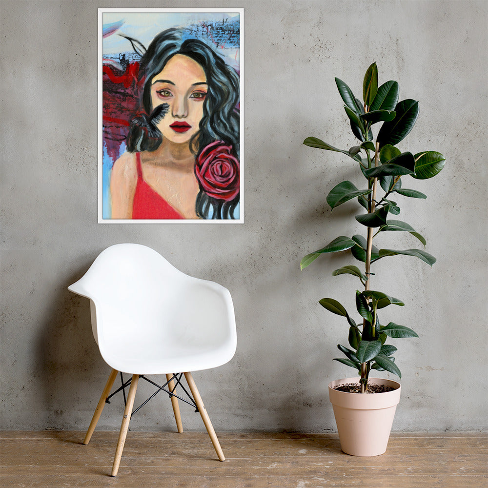 Crow Woman Framed Print