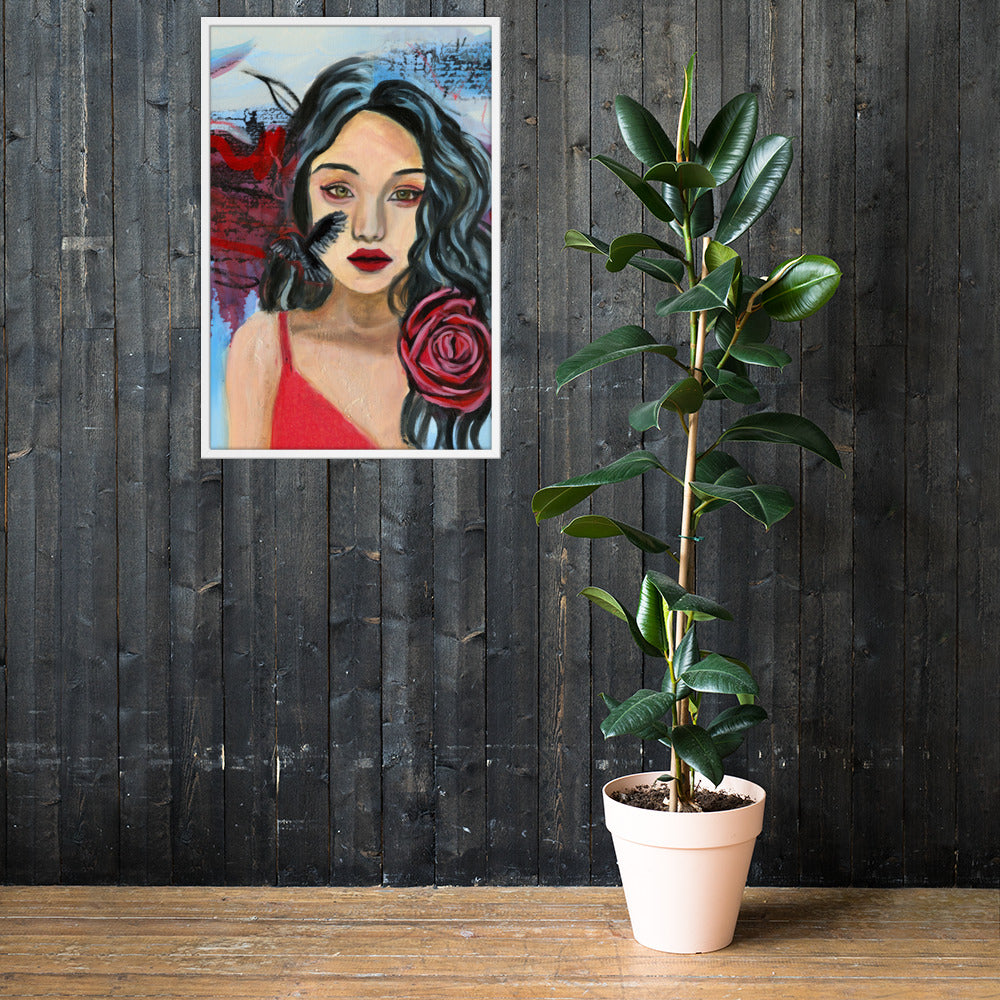 Crow Woman Framed Print