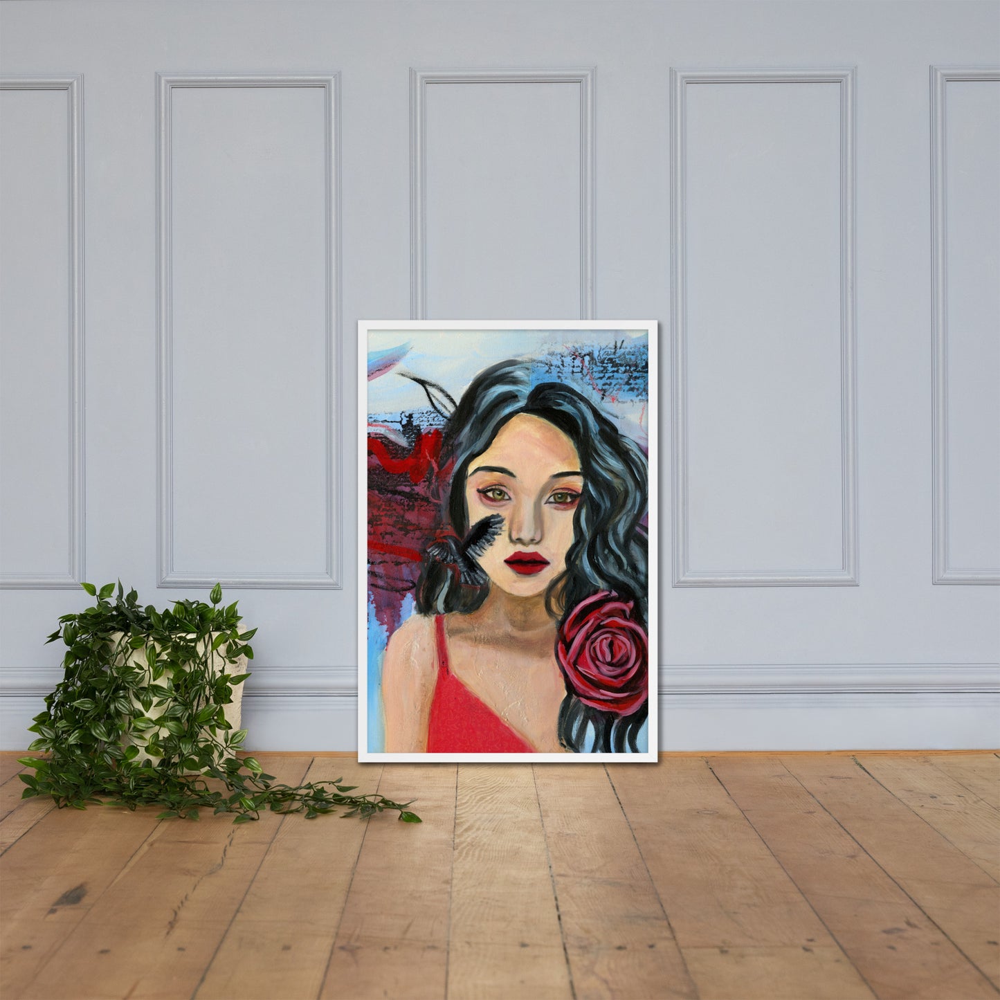 Crow Woman Framed Print