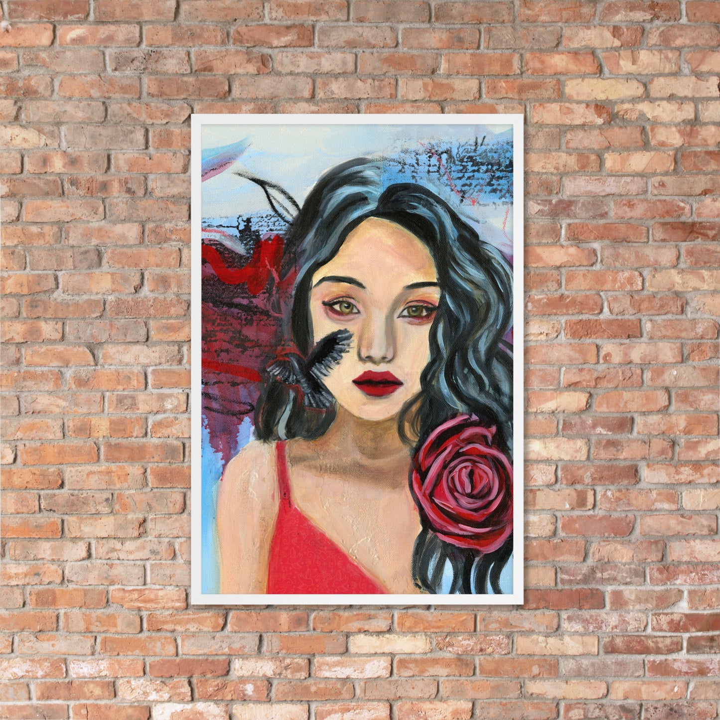 Crow Woman Framed Print