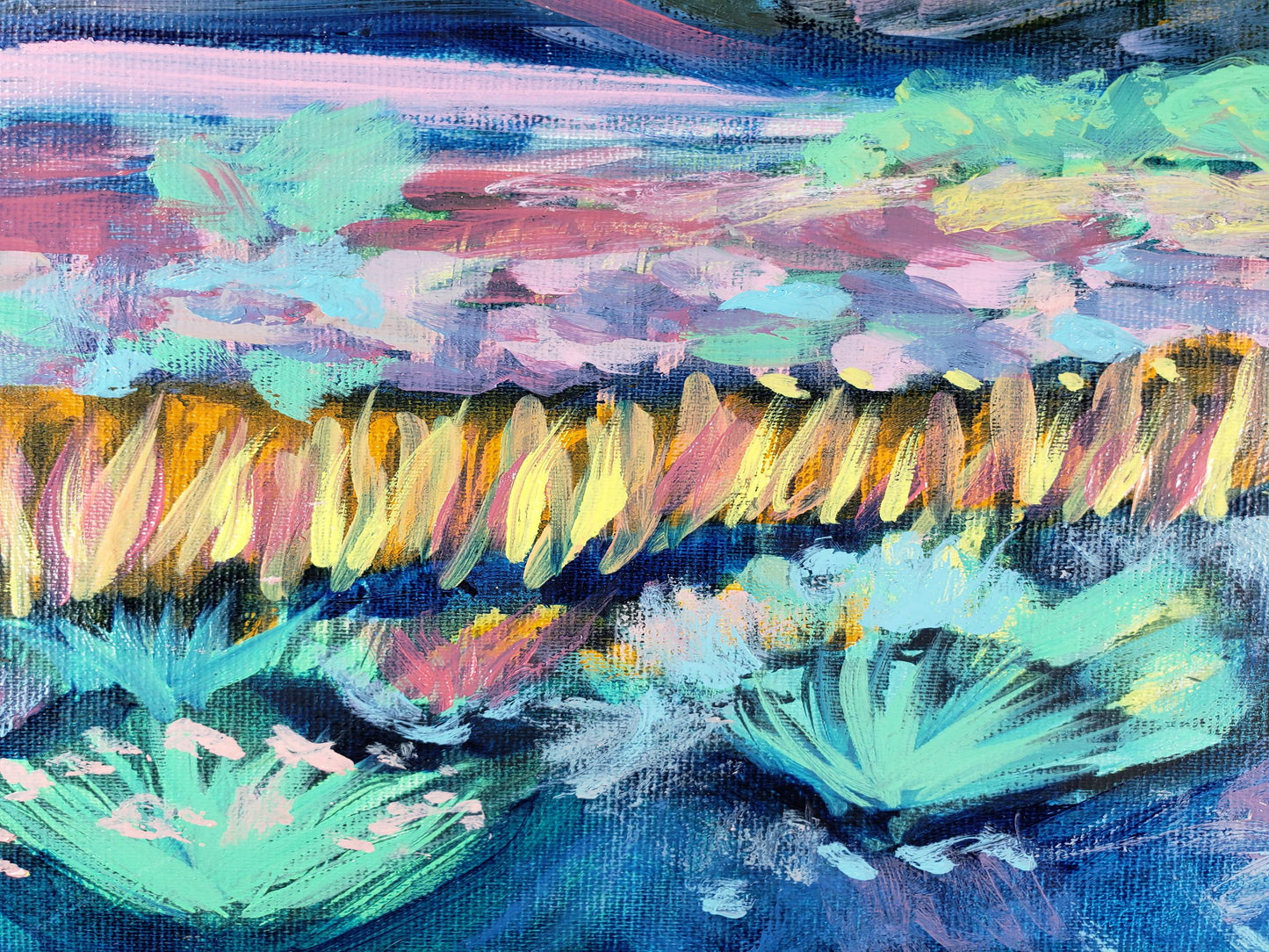 Fluorescent Landscape - Oil - 9x12