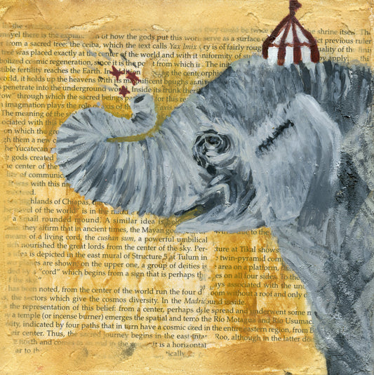 Elephant - Oil - 8x8