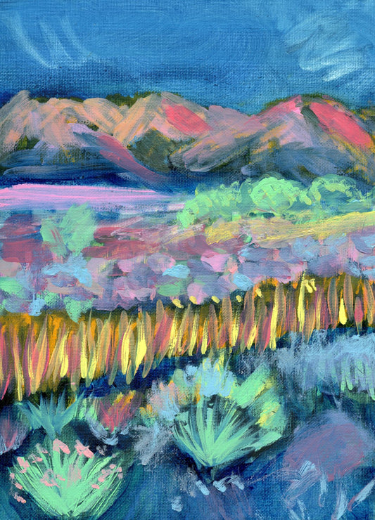 Fluorescent Landscape - Oil - 9x12