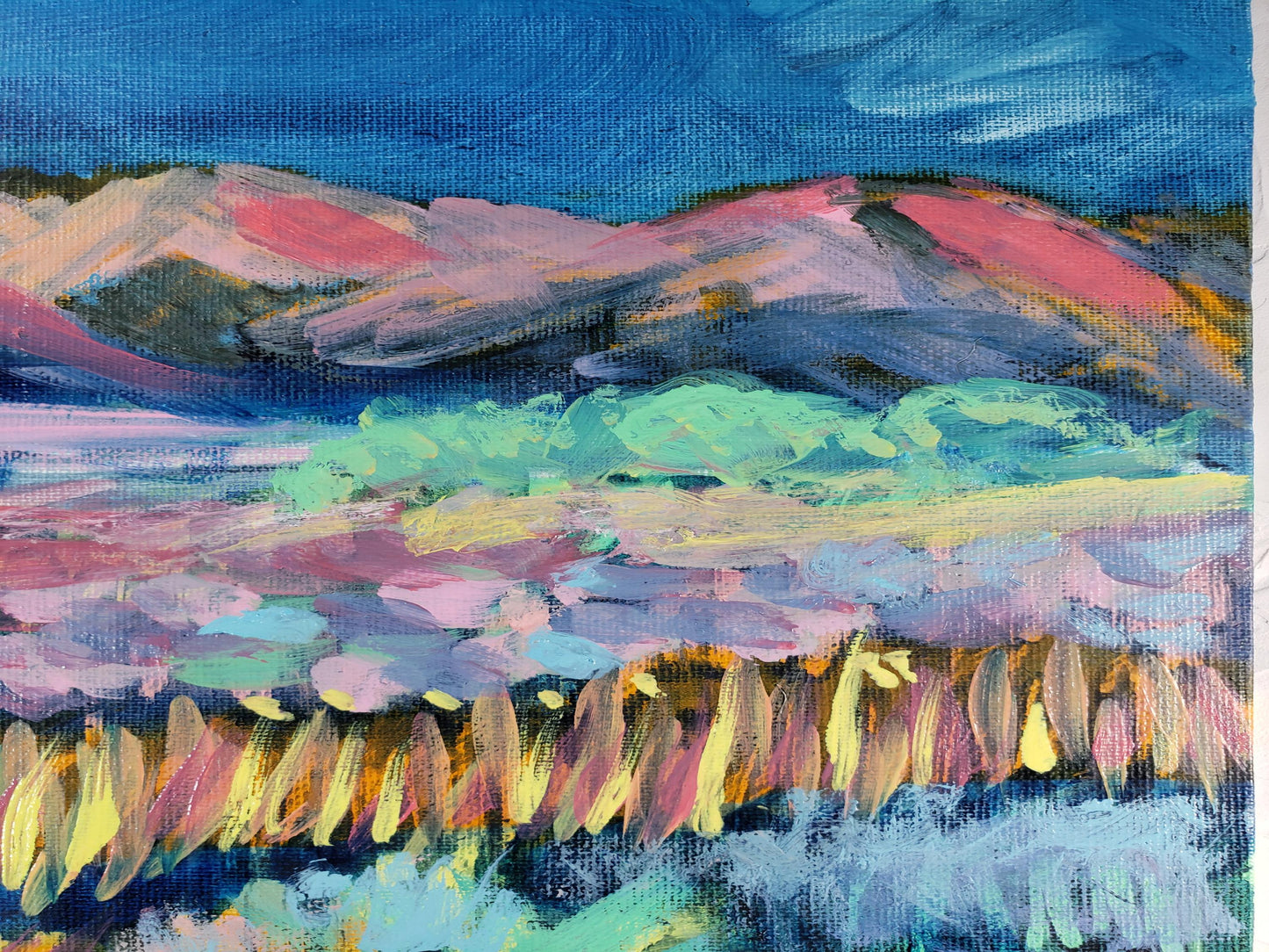 Fluorescent Landscape - Oil - 9x12