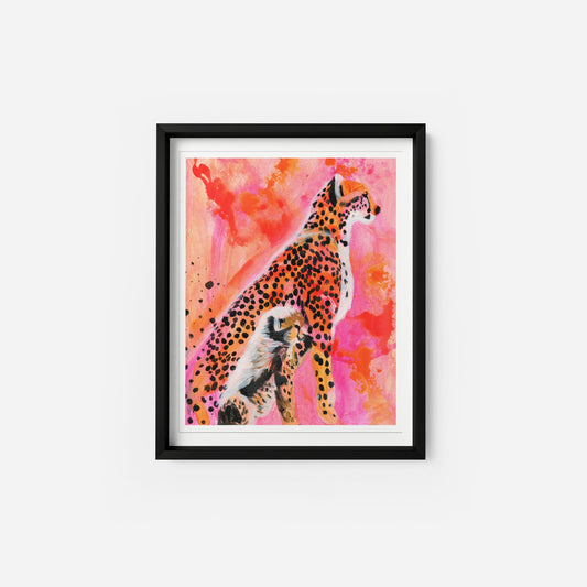 Cheetah - Oil on paper - 9x12