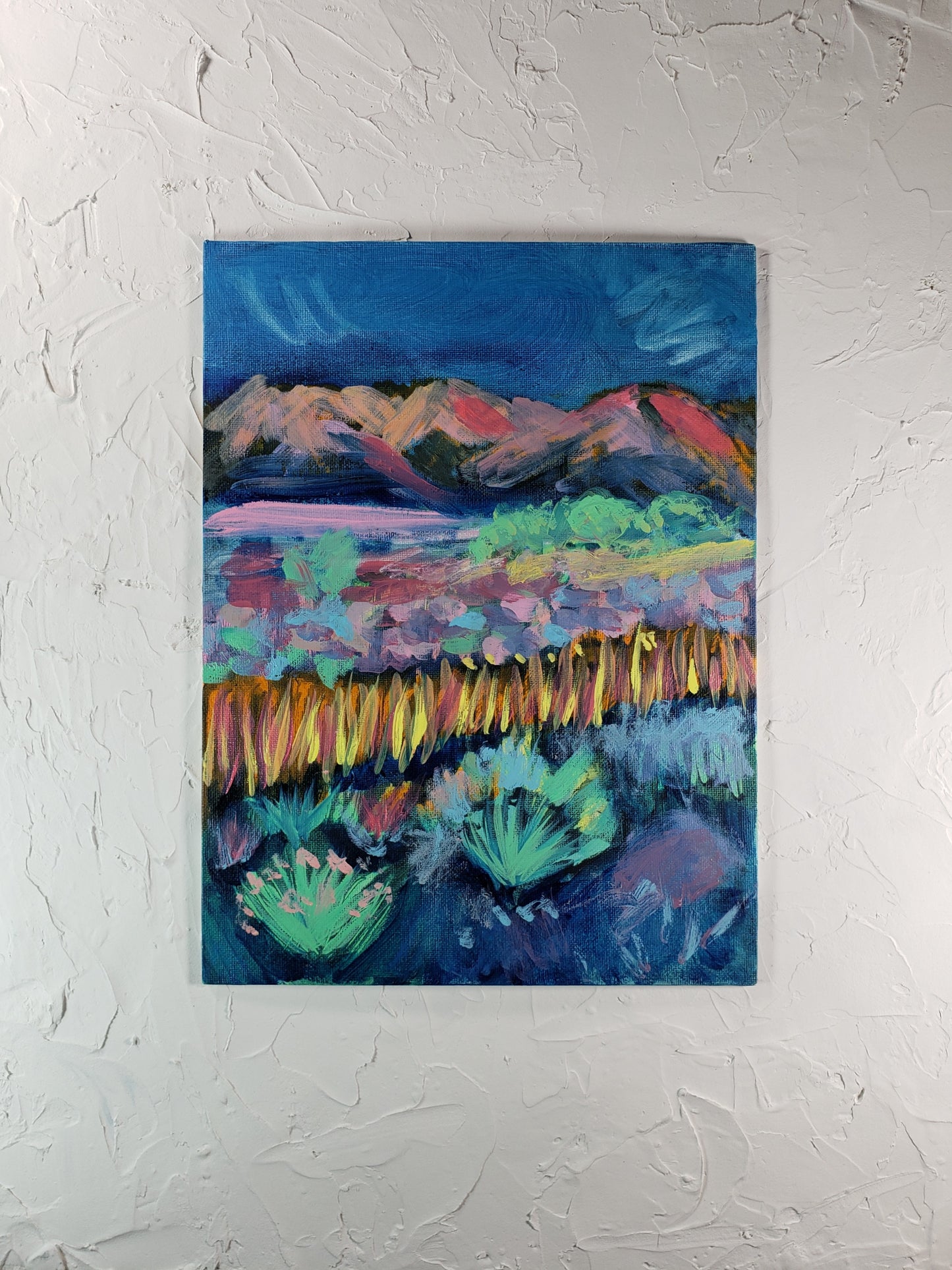 Fluorescent Landscape - Oil - 9x12