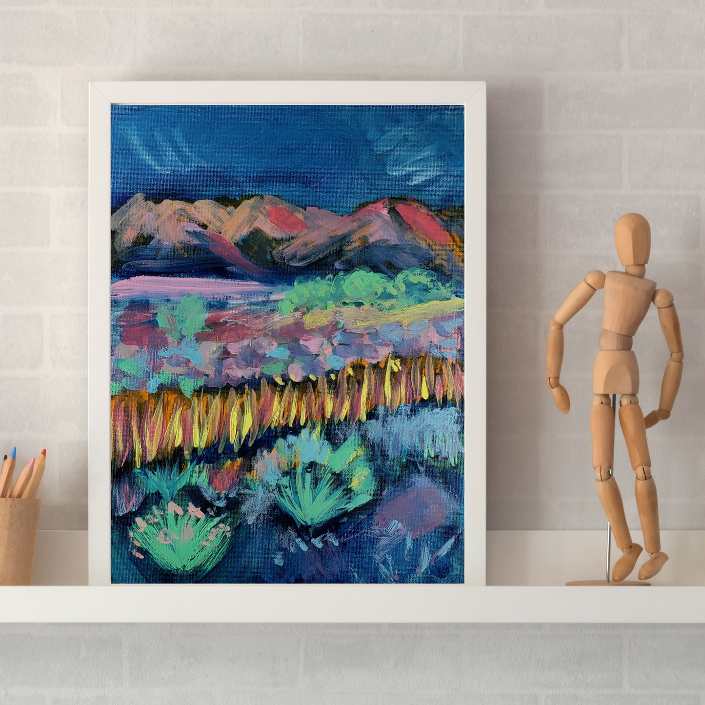 Fluorescent Landscape - Oil - 9x12